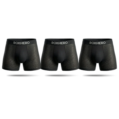 3-Pack Black 1.0  - PREMIUM BAMBOO FIBRE BOXER SHORTS