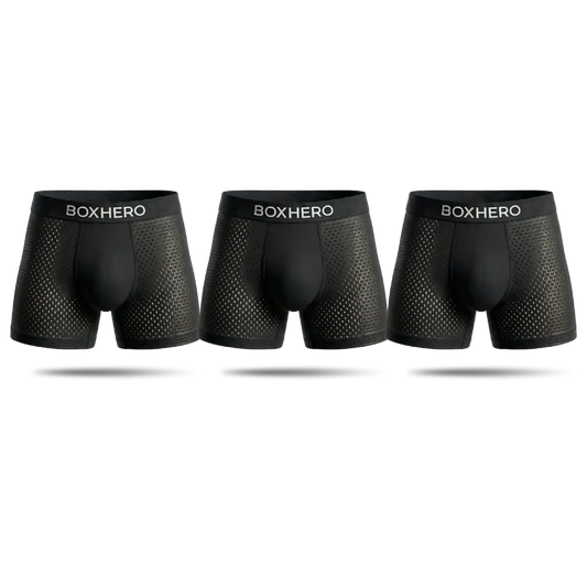 3-Pack Black 1.0  - PREMIUM BAMBOO FIBRE BOXER SHORTS