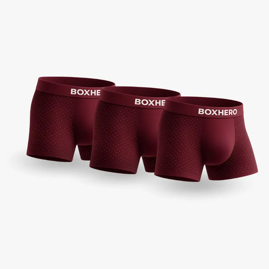 3-Pack Red - PREMIUM BAMBOO FIBRE BOXER SHORTS 1.0