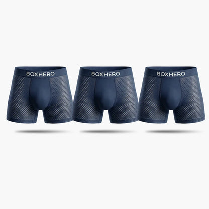 3-Pack Blue - PREMIUM BAMBOO FIBRE BOXER SHORTS 1.0