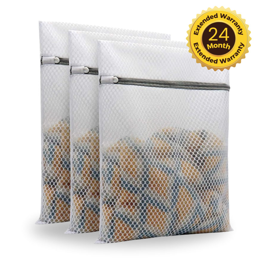 Protection Pack - 3x Premium Sustainable Wash Bags For Bamboo Fiber + 24 Month Extended Warranty