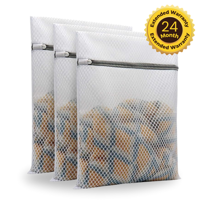 Protection Pack - 3x Premium Sustainable Wash Bags For Bamboo Fiber + 24 Month Extended Warranty