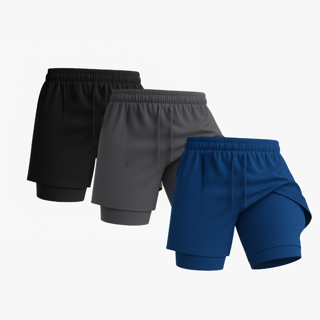 Boxhero 3-in-1 Quick-Dry Swim Trunks with Compression Liner